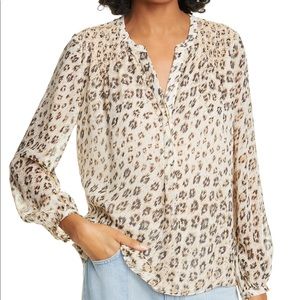 Cordell Leopard-Printed Silk Blouse
